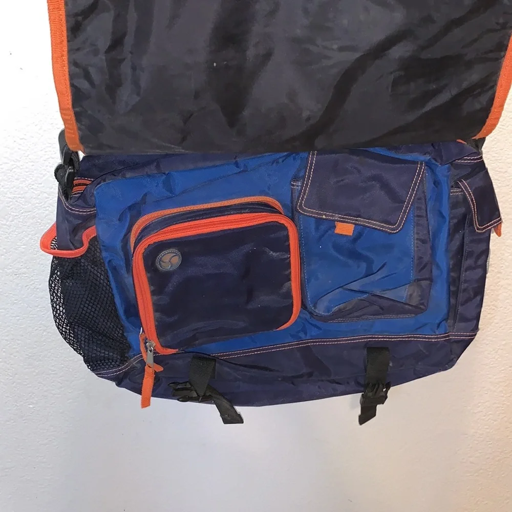 Gap blue orange BSU colors college laptop bag